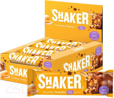Набор протеиновых батончиков FitnesShock Shaker Арахис (12x35г)