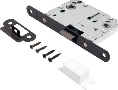 Защелка врезная с фиксацией Аллюр Арт L7050R BL (матовый черный)