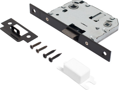 Защелка врезная с фиксацией Аллюр Арт L7050S BL (матовый черный)