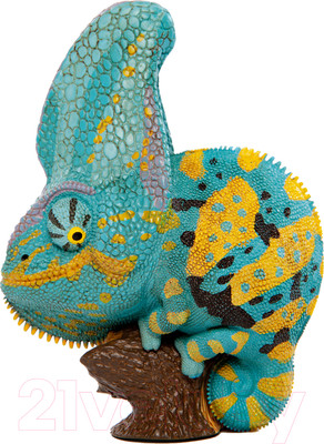Фигурка коллекционная Exoprima Йеменский хамелеон / 56409/AH (желтый/голубой)