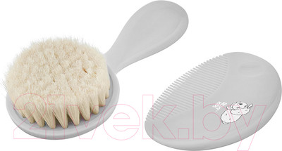 Набор для ухода за волосами детский Roxy-Kids Мягкая расческа-щетка и гребешок / RBH-003-Gr (серый)