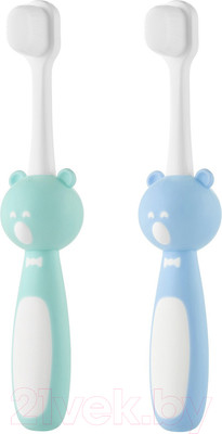 Набор зубных щеток ROXY-KIDS Мишка / RTB-010-MB (мятный/голубой)