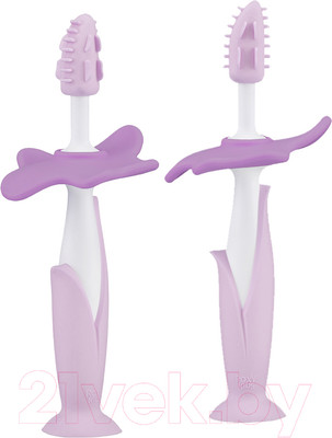 Набор зубных щеток для новорожденных ROXY-KIDS RTB-005 (лавандовый)