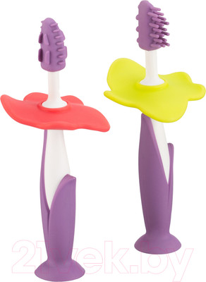 Набор зубных щеток для новорожденных ROXY-KIDS RTB-004 (фиолетовый)