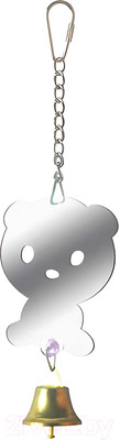 Игрушка для птиц SkyRus Медвежонок Зеркало с колокольчиком / 56598/SR