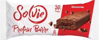 Набор протеиновых батончиков Solvie Protein Barre Шоколад (24x50г)