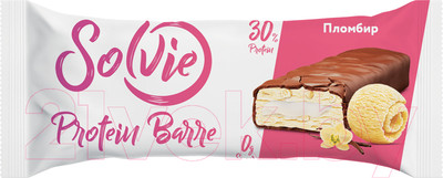 Набор протеиновых батончиков Solvie Protein Barre Пломбир (24x50г)