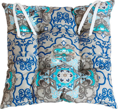 Подушка на стул Lanatex 0339 / 22143 (44x44x10см, светло-коричневый/голубой)