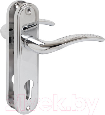 Ручка дверная Аллюр 132-1 70мм CP (хром)