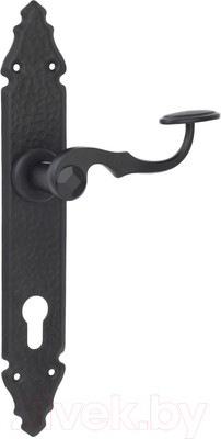 Ручка дверная Аллюр РН-57Z 85мм BL (матовый черный)