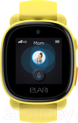 Умные часы детские Elari KidPhone 4G Lite / KP-4G L (желтый)