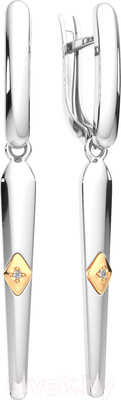 Серьги из серебра ZORKA 03D0055.G14K (с бриллиантами)