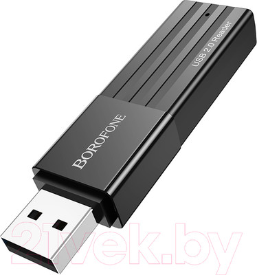 Картридер Borofone DHB02 USB 2.0 (черный)