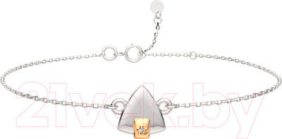 Браслет из серебра ZORKA 06D0069.G14K (18см, с бриллиантом)