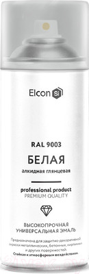 Эмаль Elcon Универсальная алкидная RAL 9003 (520мл, глянцевый белый)
