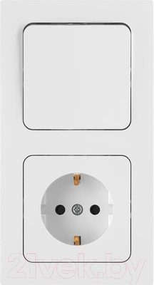 Блок выключатель+розетка Bylectrica Astrum В-РЦ-7512 (белый)