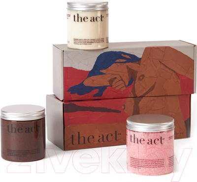 Набор косметики для тела The Act Из 3-х скрабов Кокос / Шоколад / Грейпфрут (300г+300г+300г)