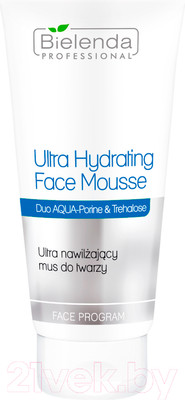 Маска для лица кремовая Bielenda Professional Мусс Duo Aqua Porin & Trehalose Ультраувлажняющий (150мл)