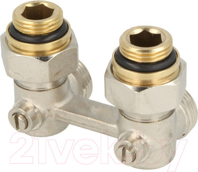 Узел подключения для радиатора HuchEnTEC Угловой 1/2"НР x 3/4"НР / HE10013