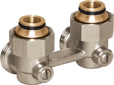 Угольник для подключения радиатора HuchEnTEC Угловой 3/4"ВР x 3/4"НР / HE10017