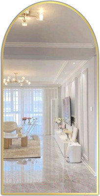 Зеркало Emze 50x100 / UV.ARC.50.100.AUR (золотой с УФ-окантовкой)