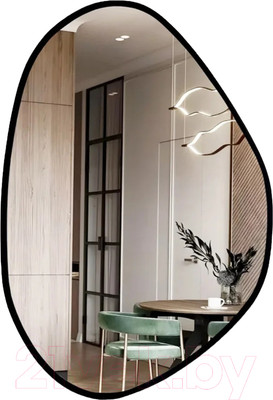 Зеркало Emze 55x80 / LED.UV.NF.55.80.CHE.4K (черный УФ-окантовкой и подсветкой)