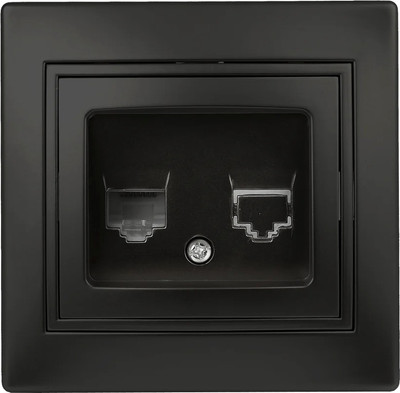 Розетка INTRO Plano 1-303-05 / Б0044575 (антрацит)