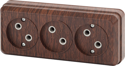 Розетка INTRO Quadro 2-205-10 / Б0053815 (венге)