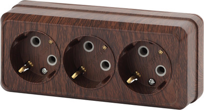 Розетка INTRO Quadro 2-206-10 / Б0053824 (венге)
