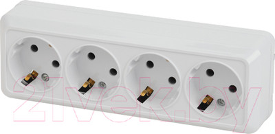 Розетка INTRO Quadro 2-208-01 / Б0053838 (белый)