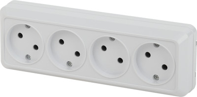 Розетка INTRO Quadro 2-207-01 / Б0053829 (белый)