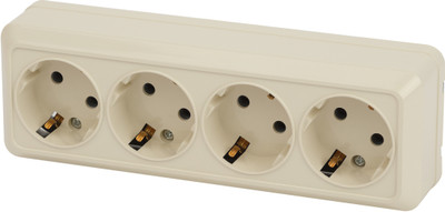 Розетка INTRO Quadro 2-208-02 / Б0053840 (слоновая кость)