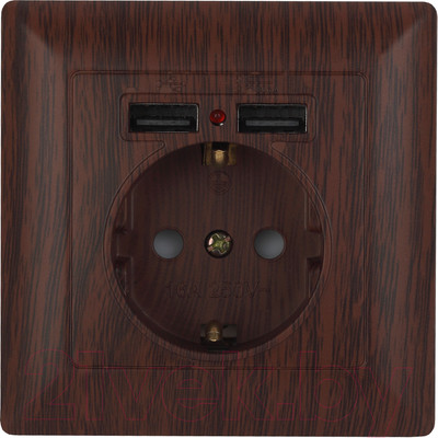 Розетка INTRO Solo 4-410-10 / Б0043408 (венге)