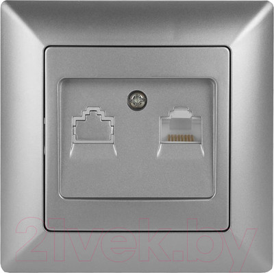 Розетка INTRO Solo 4-303-03 / Б0043384 (алюминий)