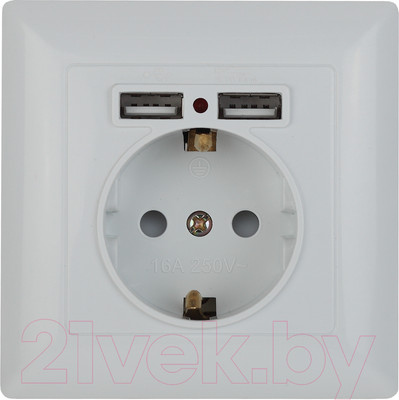 Розетка INTRO Solo 4-410-01 / Б0053713 (белый)