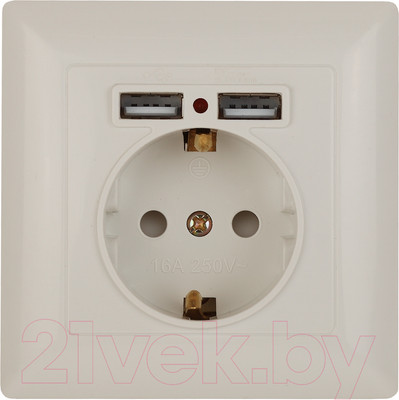 Розетка INTRO Solo 4-410-02 / Б0053714 (слоновая кость)