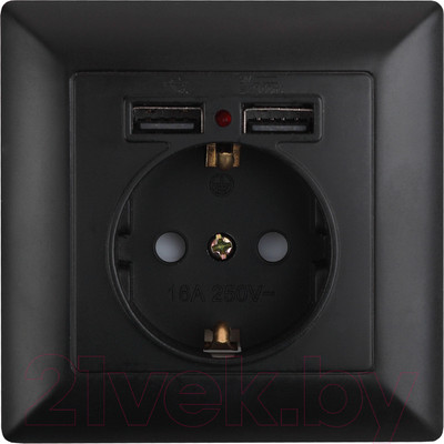 Розетка INTRO Solo 4-410-05 / Б0053717 (антрацит)