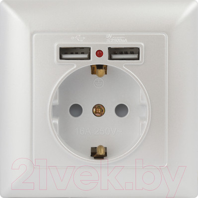 Розетка INTRO Solo 4-410-06 / Б0053718 (перламутр)