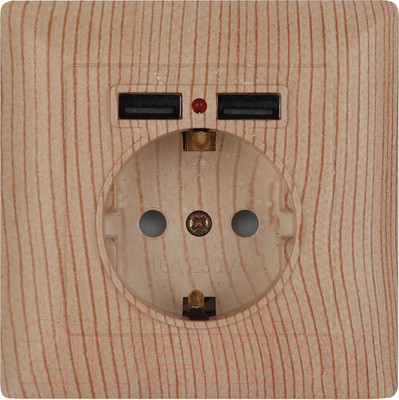 Розетка INTRO Solo 4-410-11 / Б0053720 (сосна)
