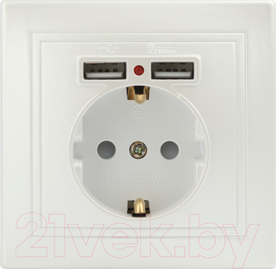 Розетка INTRO Plano 1-410-06 / Б0053947 (перламутр)