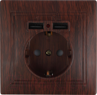 Розетка INTRO Plano 1-410-10 / Б0053948 (венге)