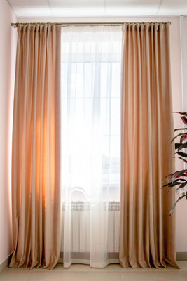 Комплект штор Decoretto Бархат светлый БСП-K59 (125x260, персиковый)