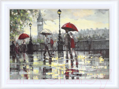 Картина Декарт Дождливый Лондон 8Л0444 (в раме)