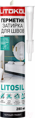 Герметик силиконовый Litokol Litosil Санитарный (280мл, черный графит)