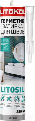 Герметик силиконовый Litokol Litosil Санитарный (280мл, серый)