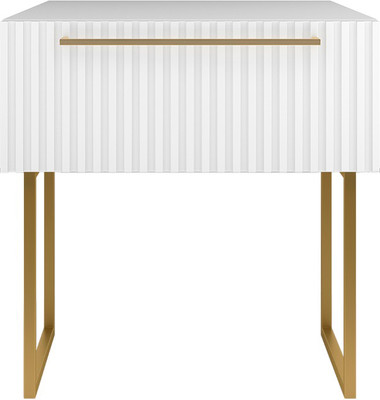 Прикроватная тумба Shtabe Gross 6101 эко (белый/ручка золото)