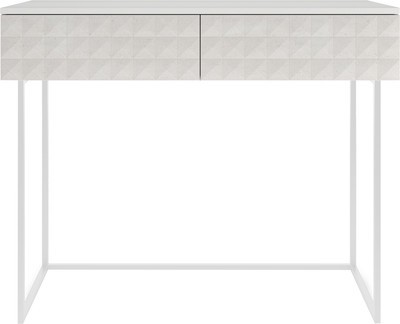 Консольный столик Shtabe Simple 7011 эко (травертин/белый/белый)