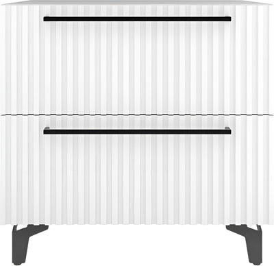 Прикроватная тумба Shtabe Gross 6103 эко (белый/ручка черный)