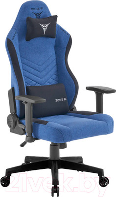 Кресло геймерское Zone 51 Bastion Blue (ткань черный/синий)