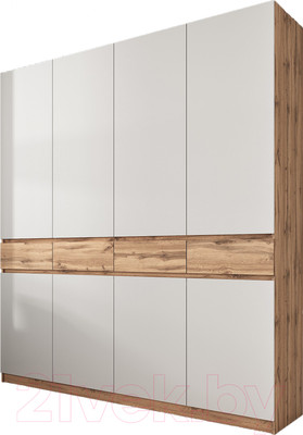 Шкаф Eligard Locarno 4 (дуб натуральный/белый)